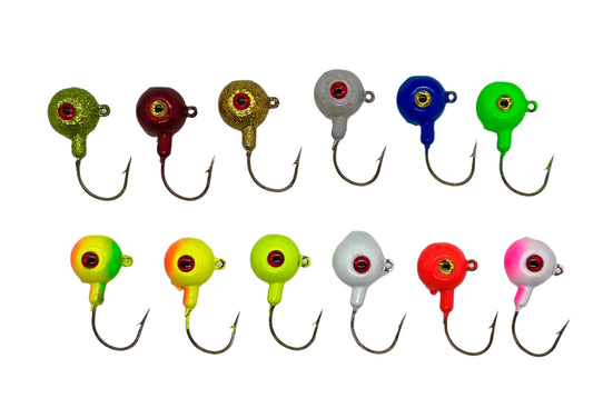 All colors Short Shank Jig with Eagle Claw Hook and 3D eyes