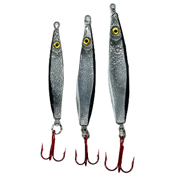 All Flutter Minnow with a red Eagle Claw Treble hook