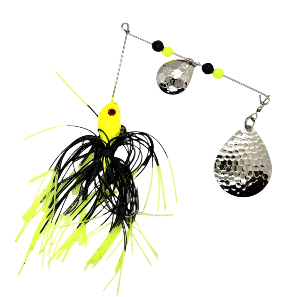 Black and Chartreuse Spinner Bait with Colorado Blades