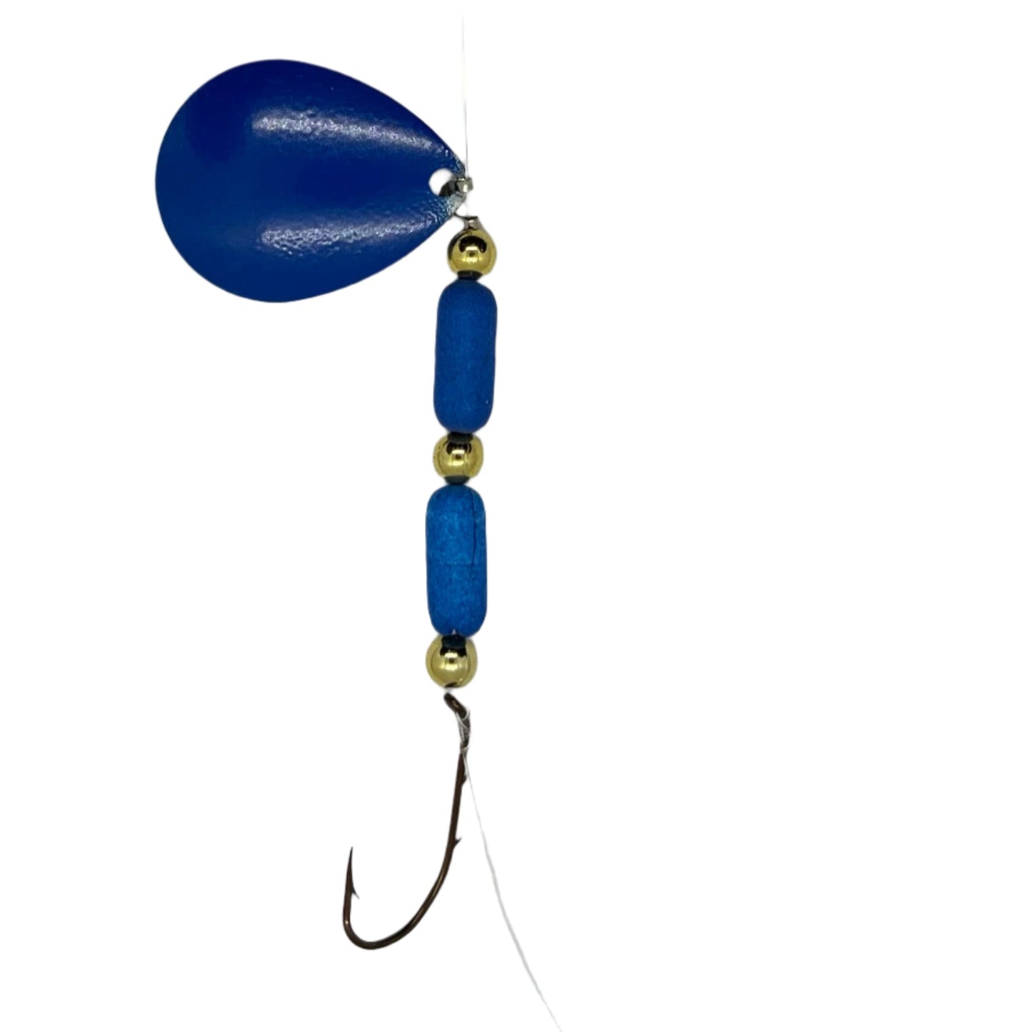 Blue Floating Worm Harness with Colorado Blade