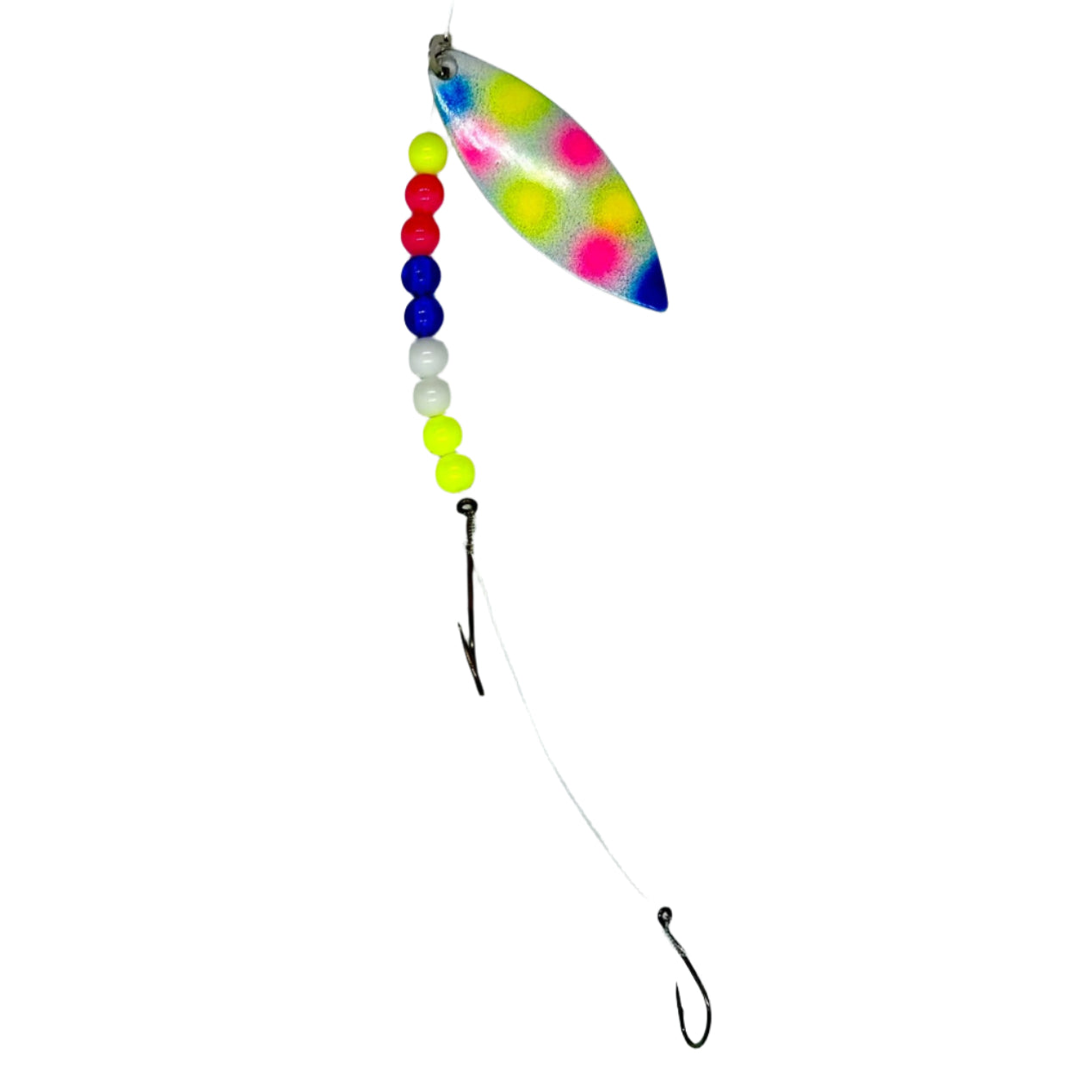 Bubble Gum Willow Blade Worm Harness with Eagle Claw hooks