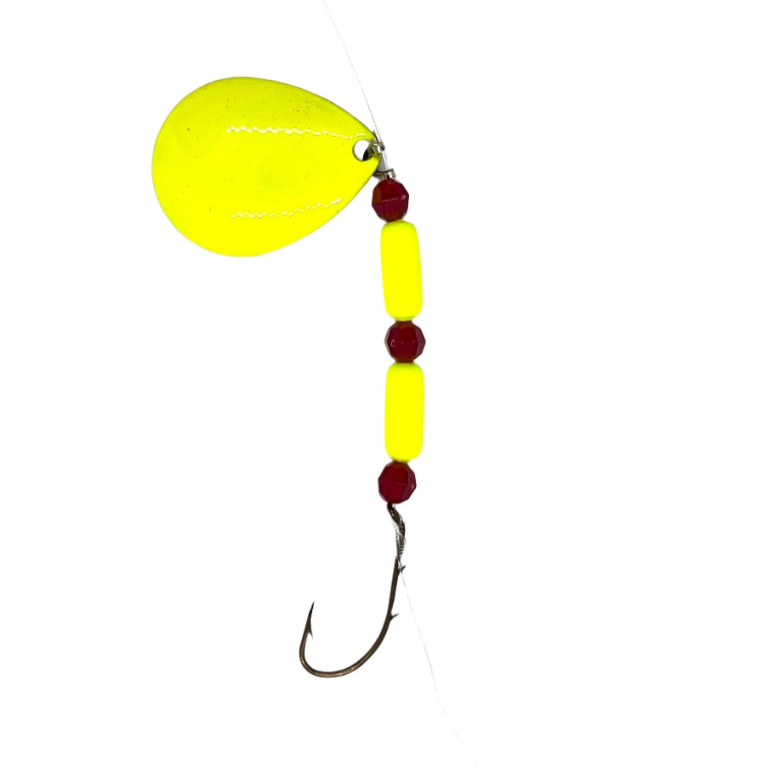 Chartreuse Worm Harness with Colorado Blade