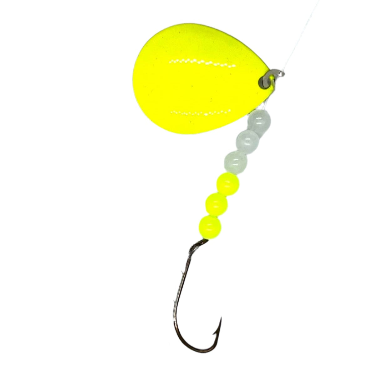 Chartreuse Worm Harness with Colorado Blade