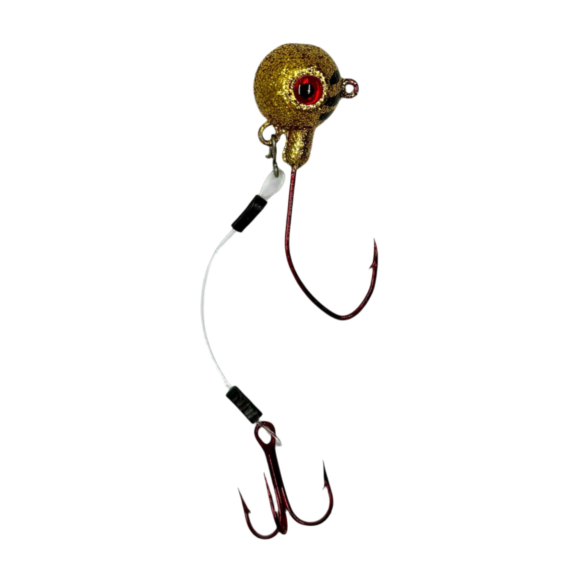 Disco Gold Stinger Jig with an Eagle Claw Stinger hook attached