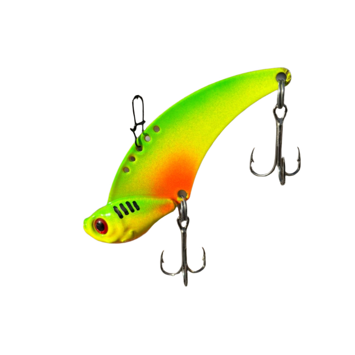 Fire Tiger Blade bait with two Eagle Claw Treble hooks