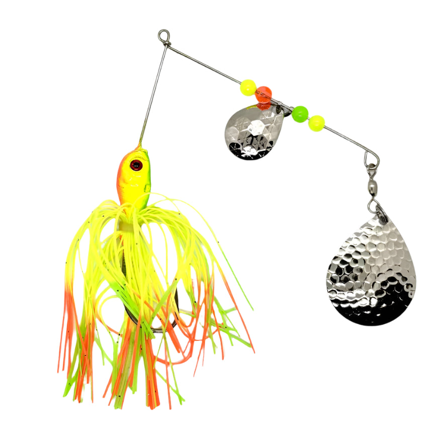 Fire Tiger Spinner Bait with Colorado Blades