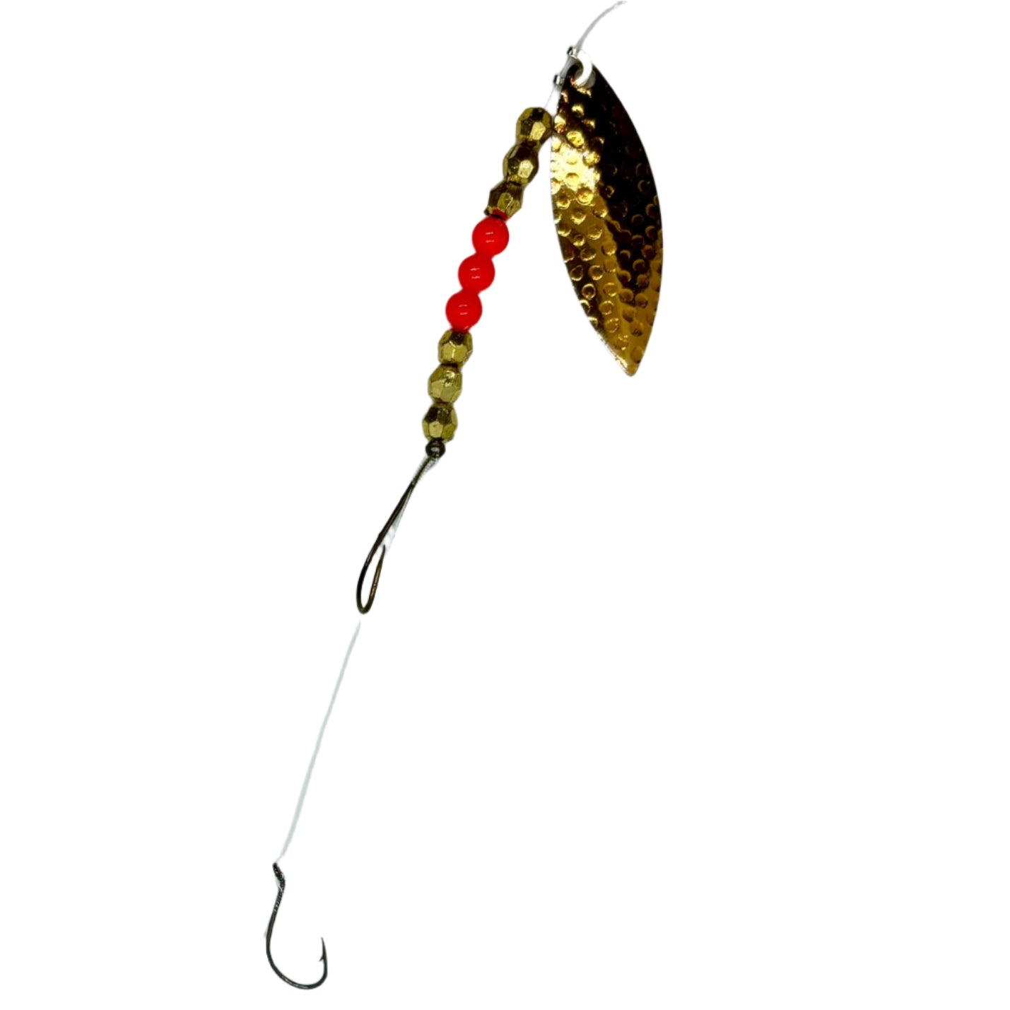 Gold Willow Blade Worm Harness with Eagle Claw hooks