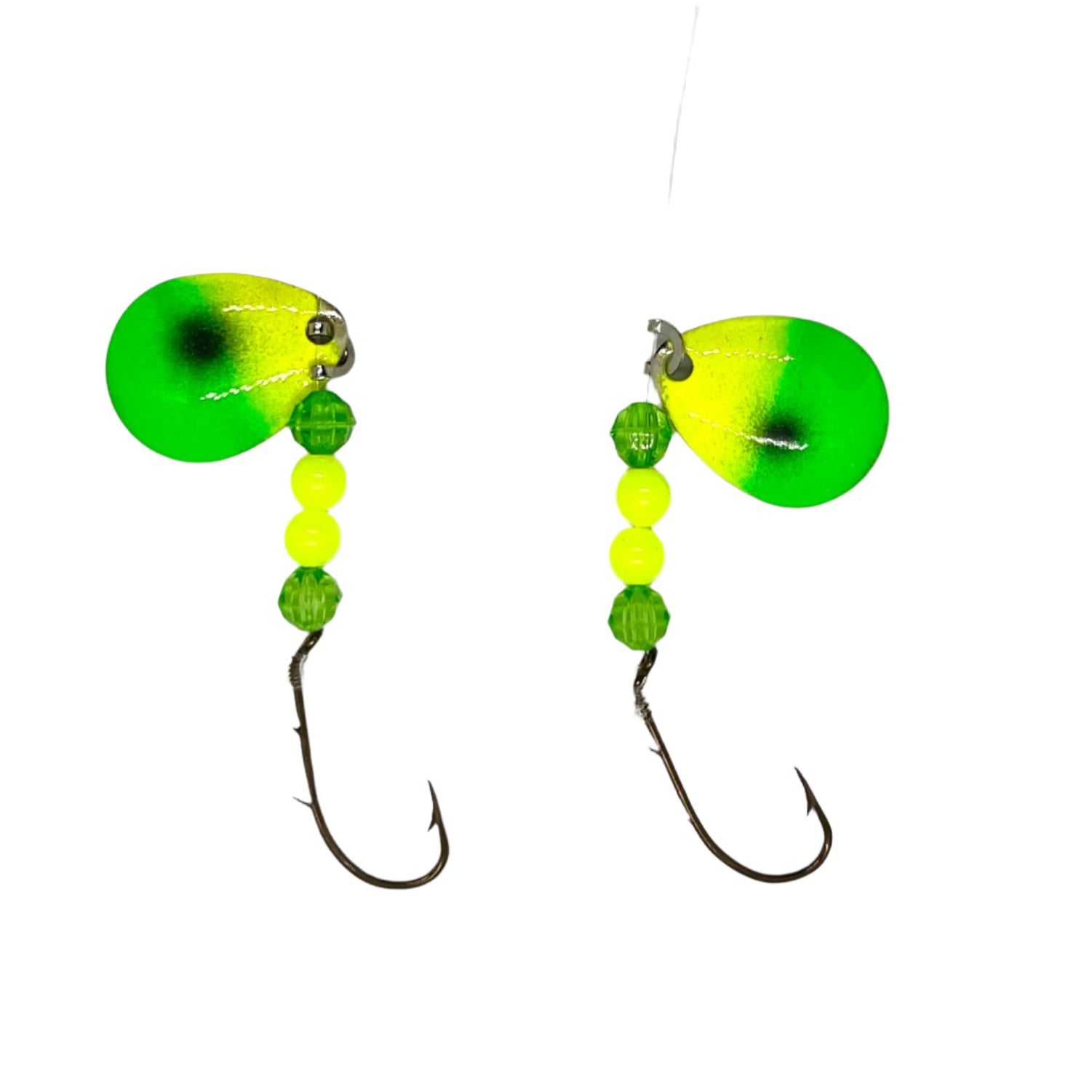 Green And Chartreuse Minnow Harness with Colorado Blades