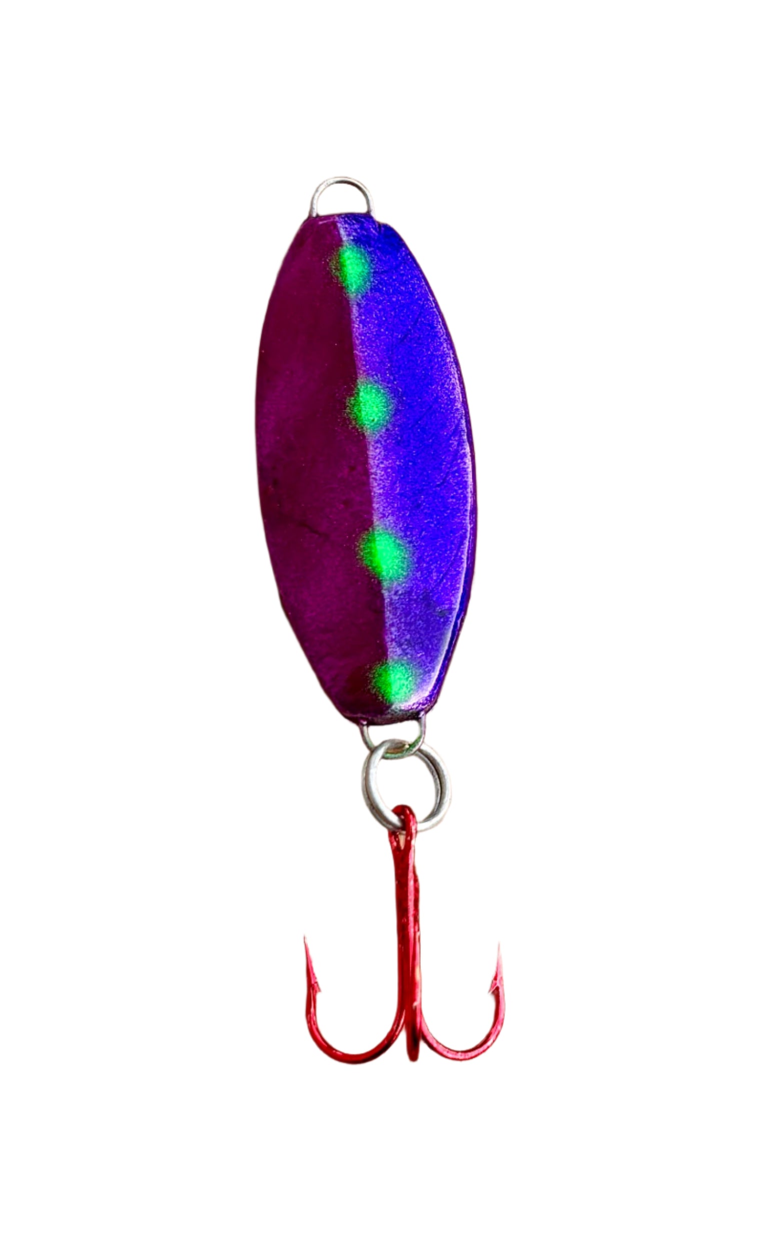 Mutant Muffing Jigging Spoon with a Red Eagle Claw treble hook
