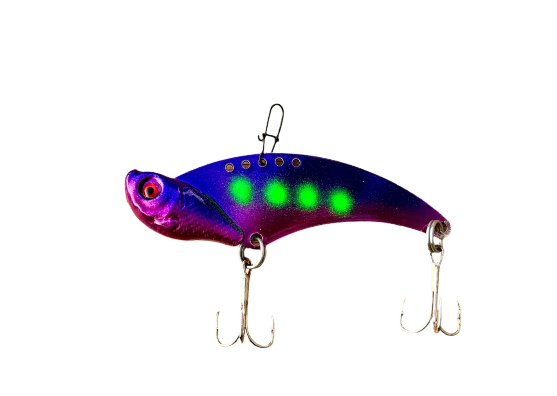 Mutant Muffin Blade bait with two Eagle Claw Treble hooks