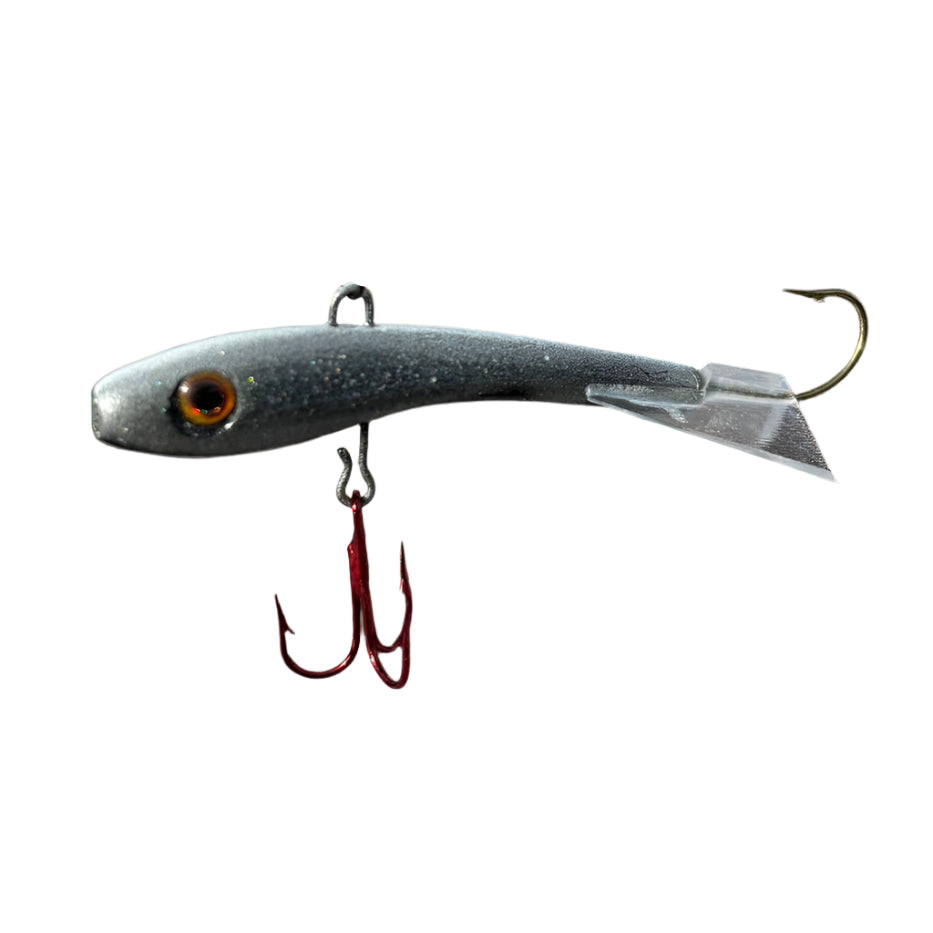 Smelt Shiver Minnow with a red Mustad Treble hook