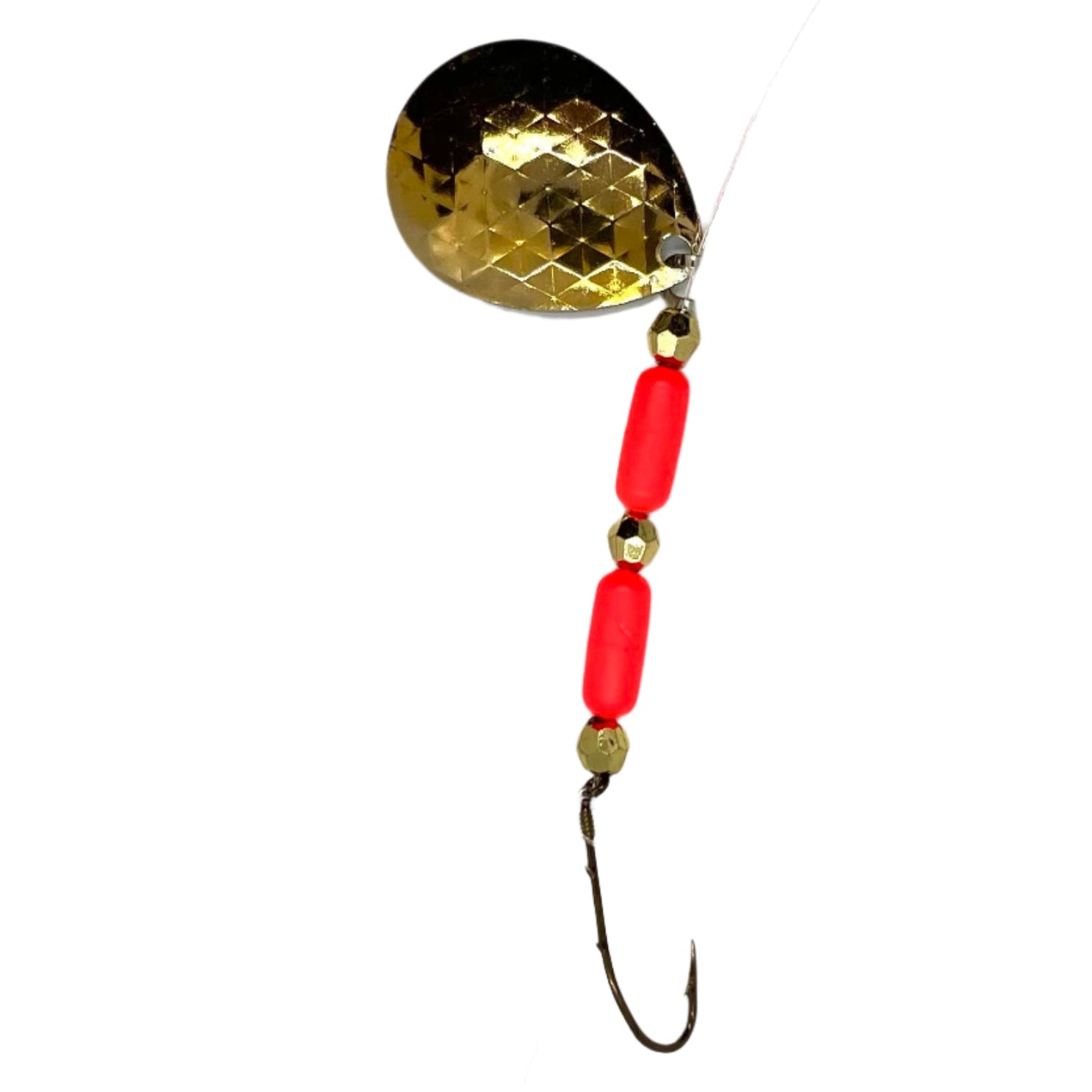 Transparent Gold Floating Worm Harness with Colorado Blade