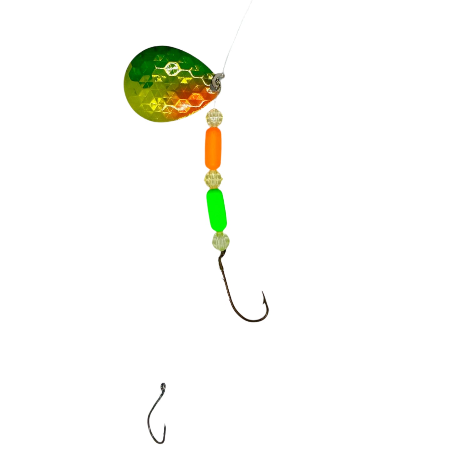 Transparent Perch Worm Harness with Colorado Blade