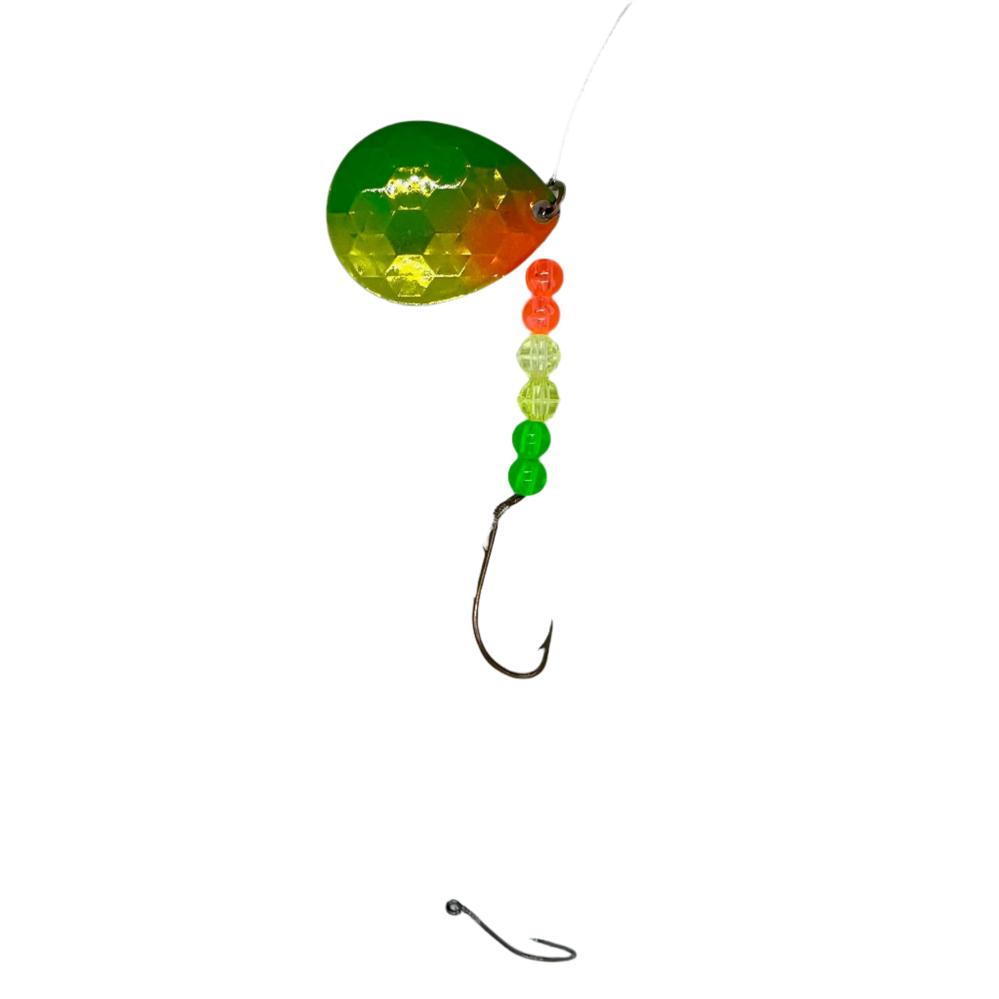 Transparent Perch Worm Harness with Colorado Blade