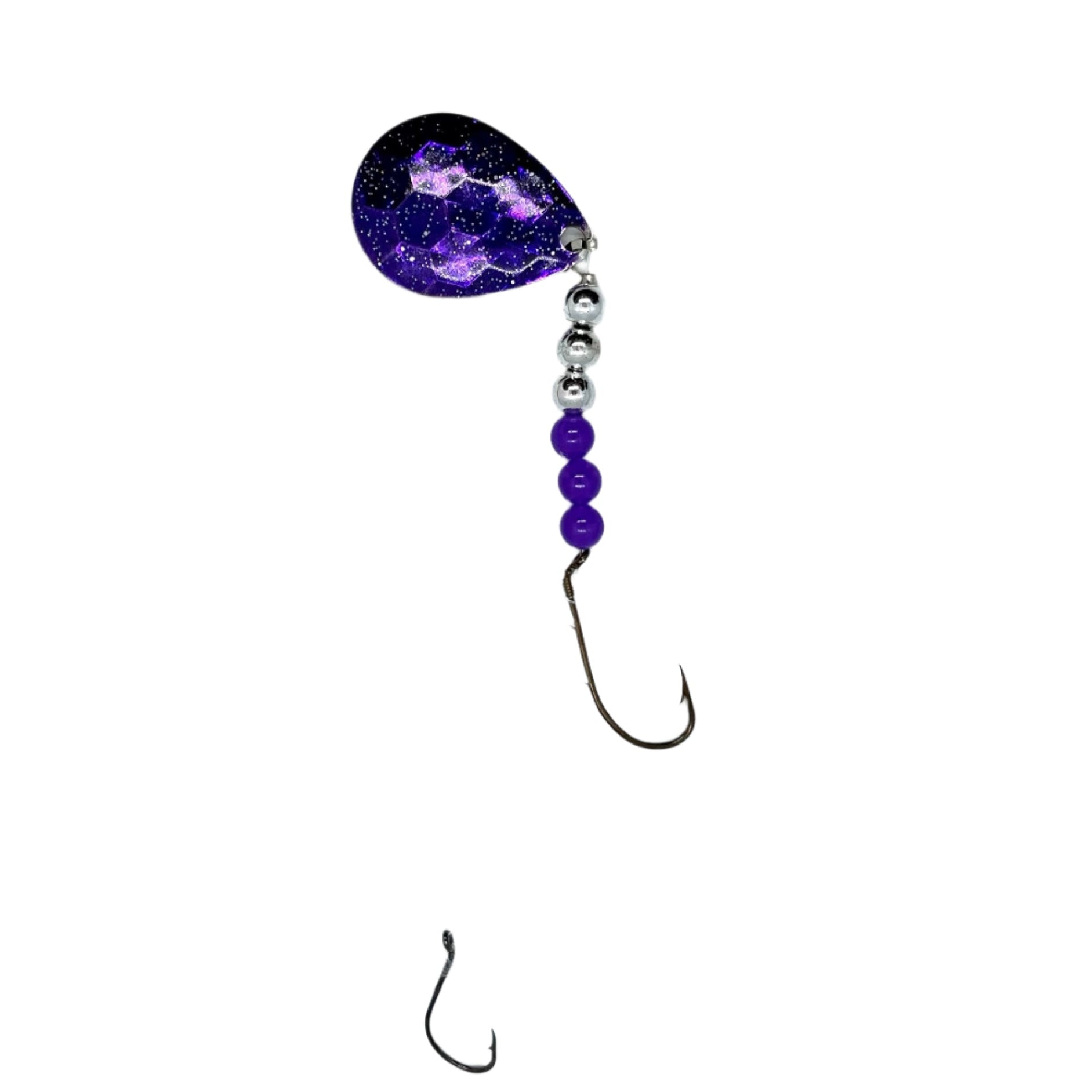 Transparent Purple Worm Harness with Colorado Blade