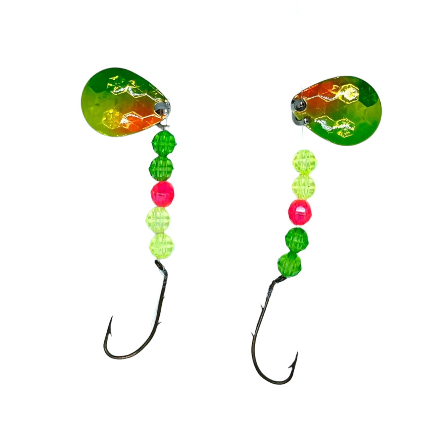 Transparent Perch Minnow Harness with Colorado Blades
