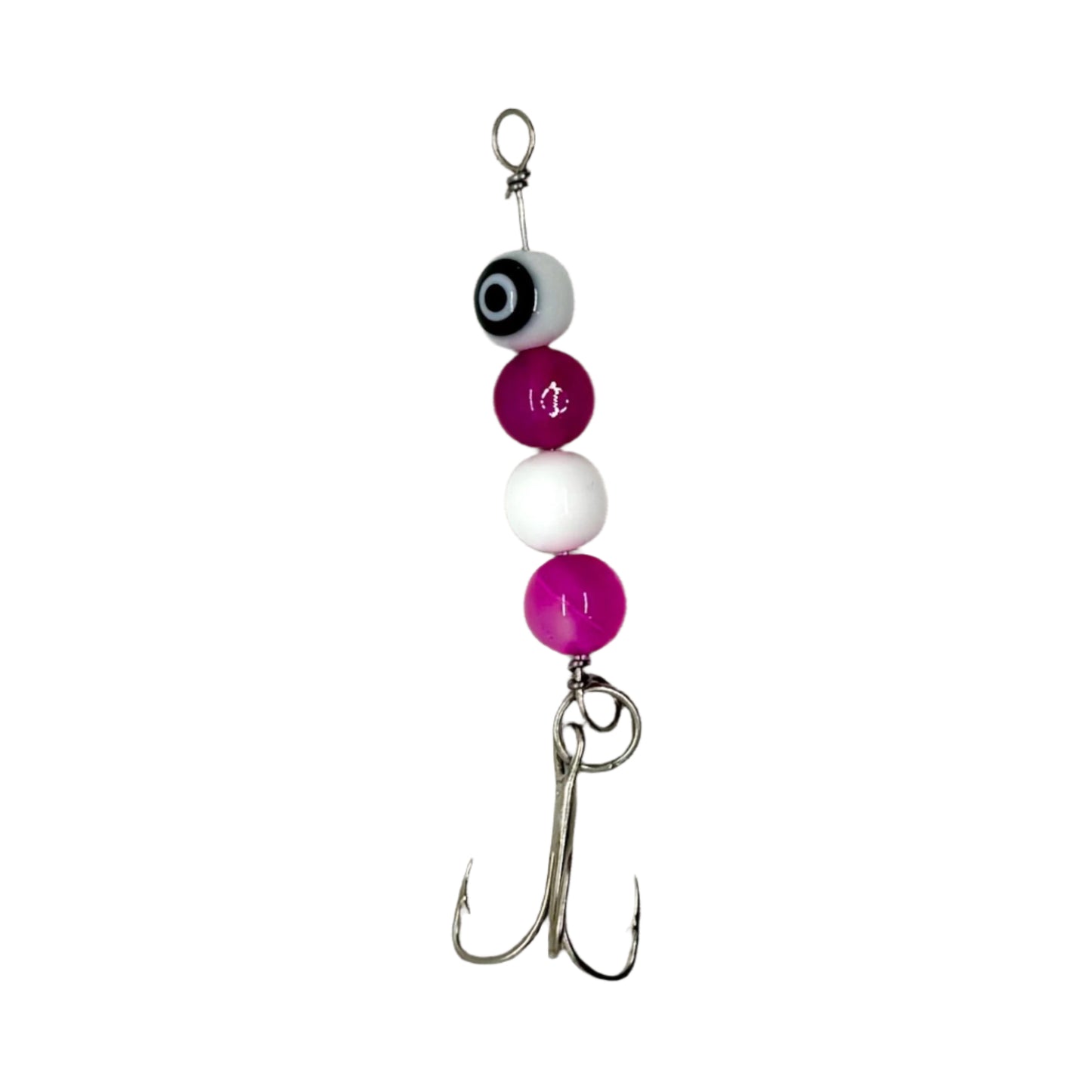 White and Pink Rattler with Eagle Claw Treble Hook