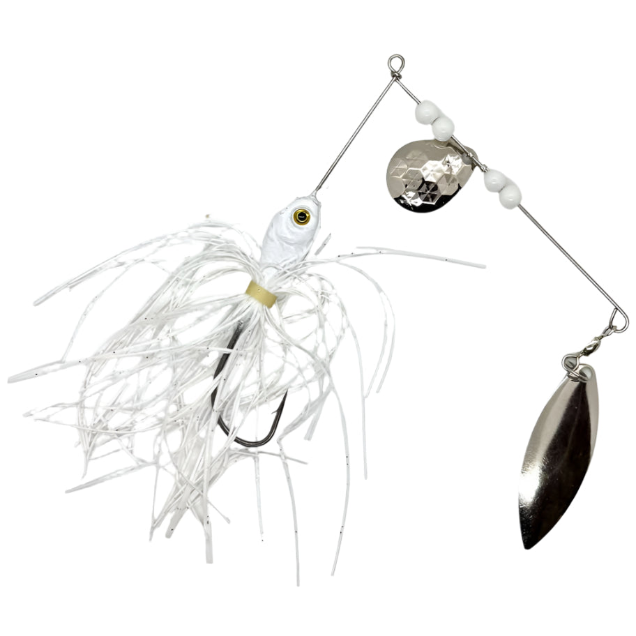 White Spinner Bait with Willow Blade