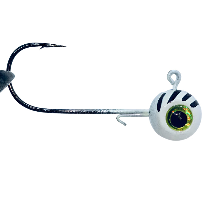White Tournament Jig with Mustad Ultra Point hook