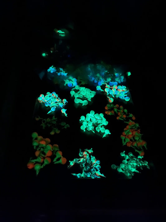 Numerous Glow in the Dark Jigs with Red Eagle Claw Hook