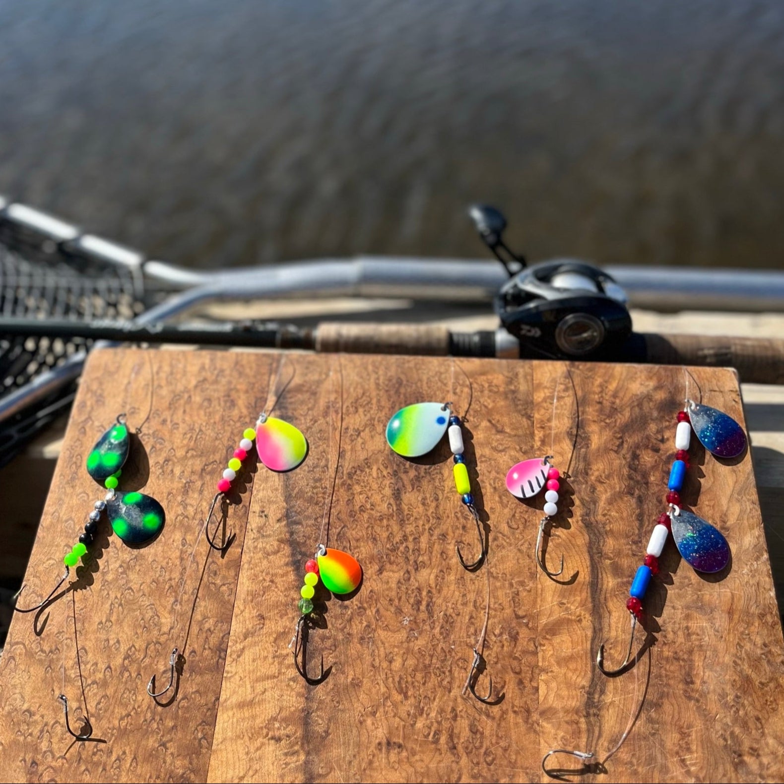 Multiple Worm Harness with Colorado Blade