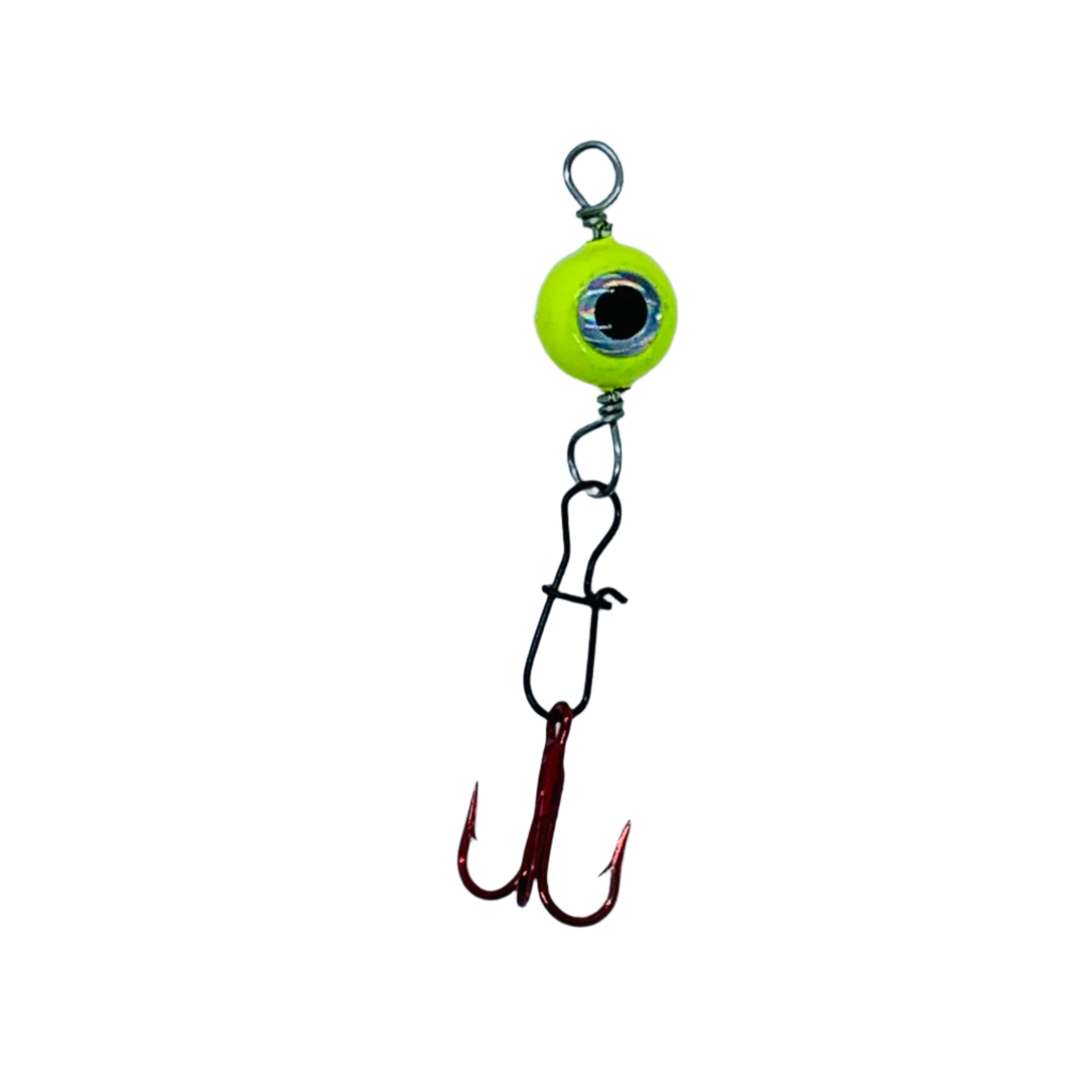 Chartreuse Eye Clops with Eagle Claw hook and 3D eyes