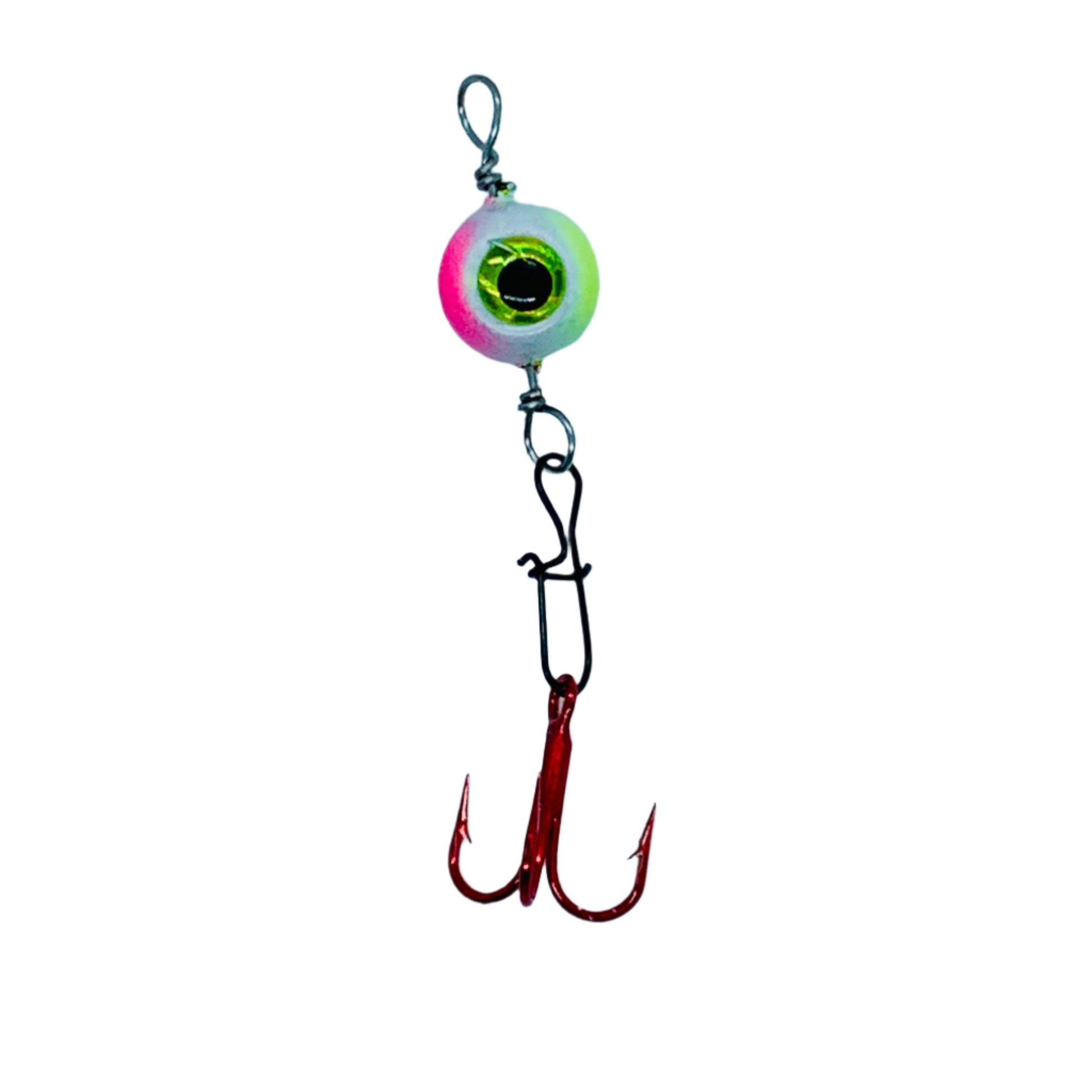 Cotton Candy Eye Clops with Eagle Claw hook and 3D eyes