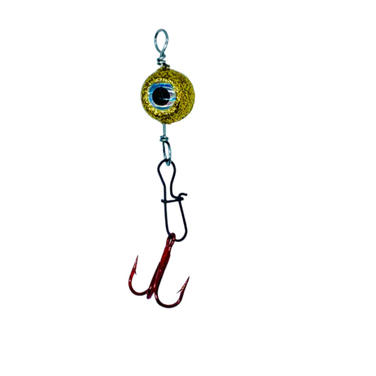 Gold Ratting Eye Clops with Eagle Claw hook and 3D eyes