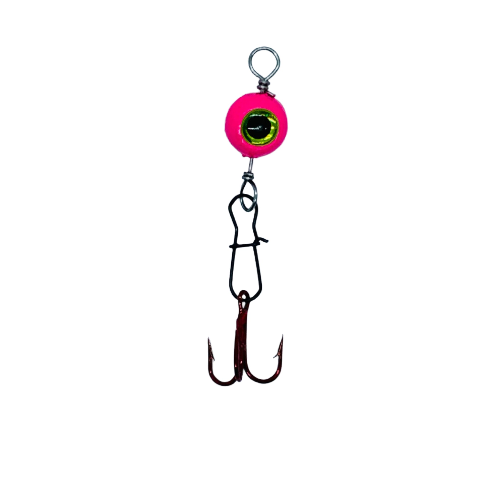 Pink Eye Clops with Eagle Claw hook and 3D eyes