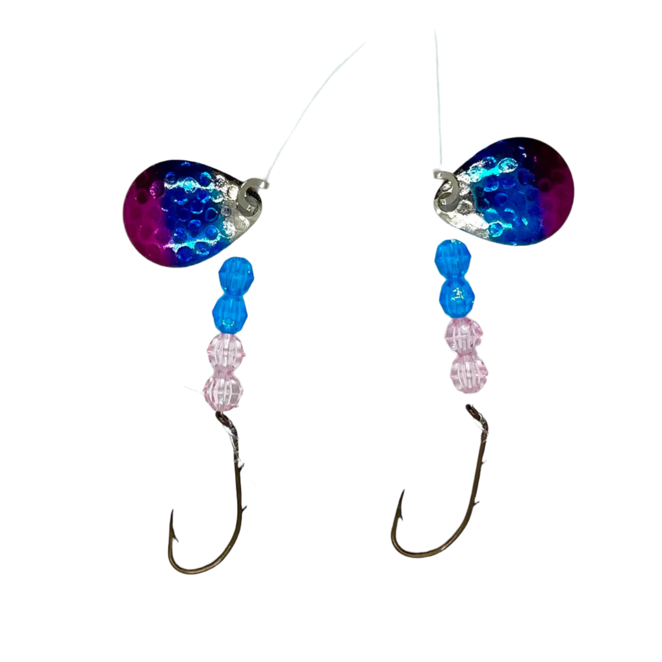 Blue Silver Raspberry Minnow Harness with Colorado Blades 