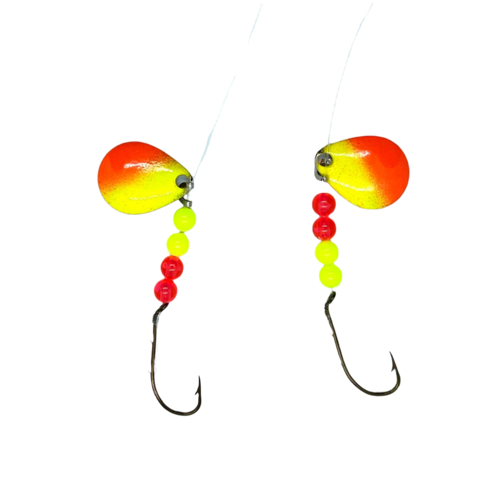 Orange And Chartreuse Minnow Harness with Colorado Blades 