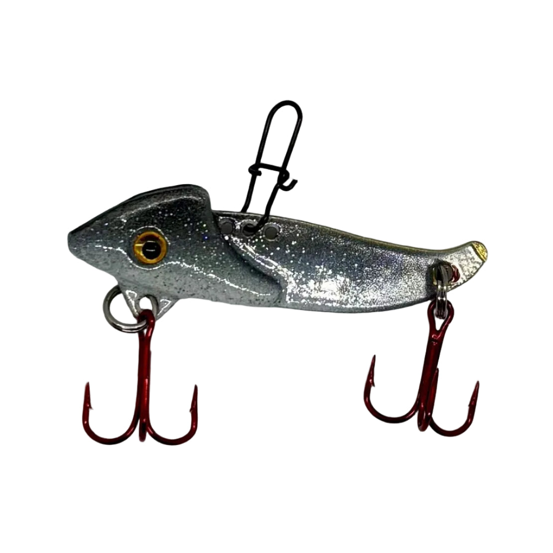 Smelt Mini Blade Baits with red Mustad Treble hook