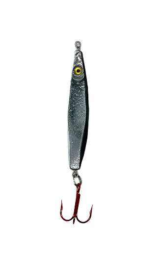 Smelt Flutter Minnow with a red Eagle Claw Treble hook