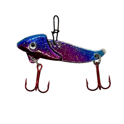 The Petersen Mini Blade Baits with red Mustad Treble hook